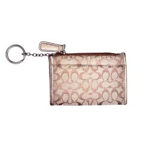 Coach brown logo keychain ID CASE KEYS
